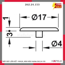 NẮP ĐẬY LIÊN KẾT =NHỰA, MÀU NÂU Hafele 262.24.153
