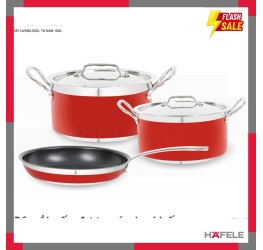 Bộ Nồi Chảo Màu Đỏ Hafele 531.08.042