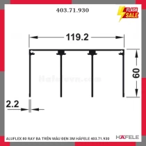 ALUFLEX 80 RAY BA TRÊN MÀU ĐEN 3M HÄFELE 403.71.930