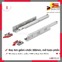 Ray Âm Giảm Chấn Mở Toàn Phần 300mm Hafele 433.03.102