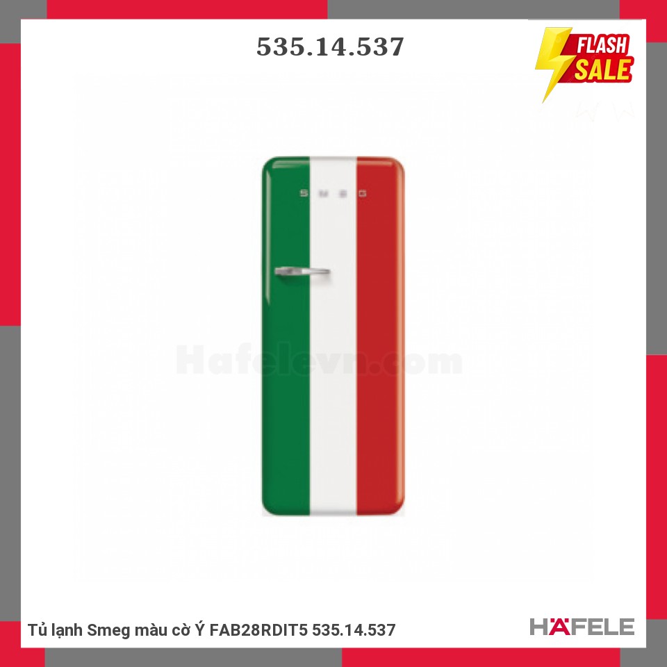 Tủ lạnh Smeg màu cờ Ý FAB28RDIT5 535.14.537