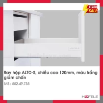 Ray Hộp Alto-S Giảm Chấn H120mm Hafele 552.49.735