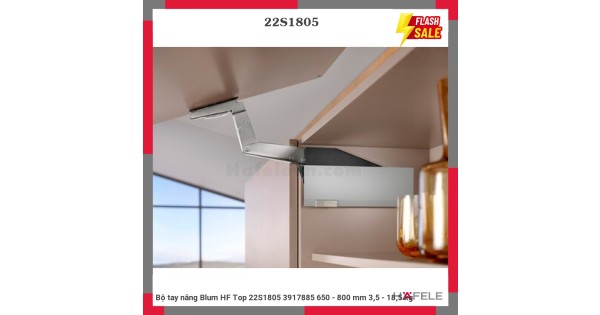 Bộ tay nâng Blum HS Top 22S1805 3917885 650 - 800 mm 3,5 - 18,5 kg
