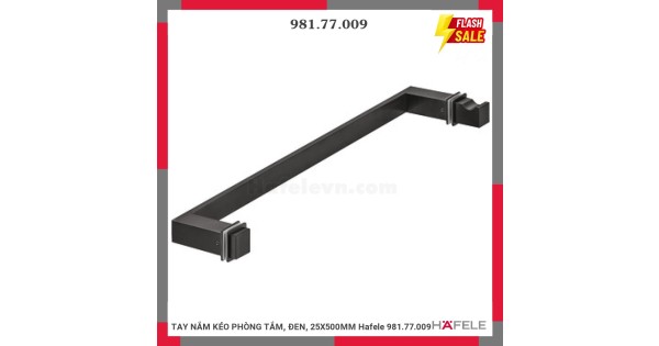 TAY NẮM KÉO PHÒNG TẮM, ĐEN, 25X500MM Hafele 981.77.009