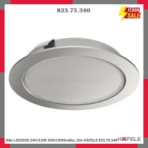 Đèn LED3038 24V/3.0W 30K/CRI90/silvc./2m HÄFELE 833.75.340