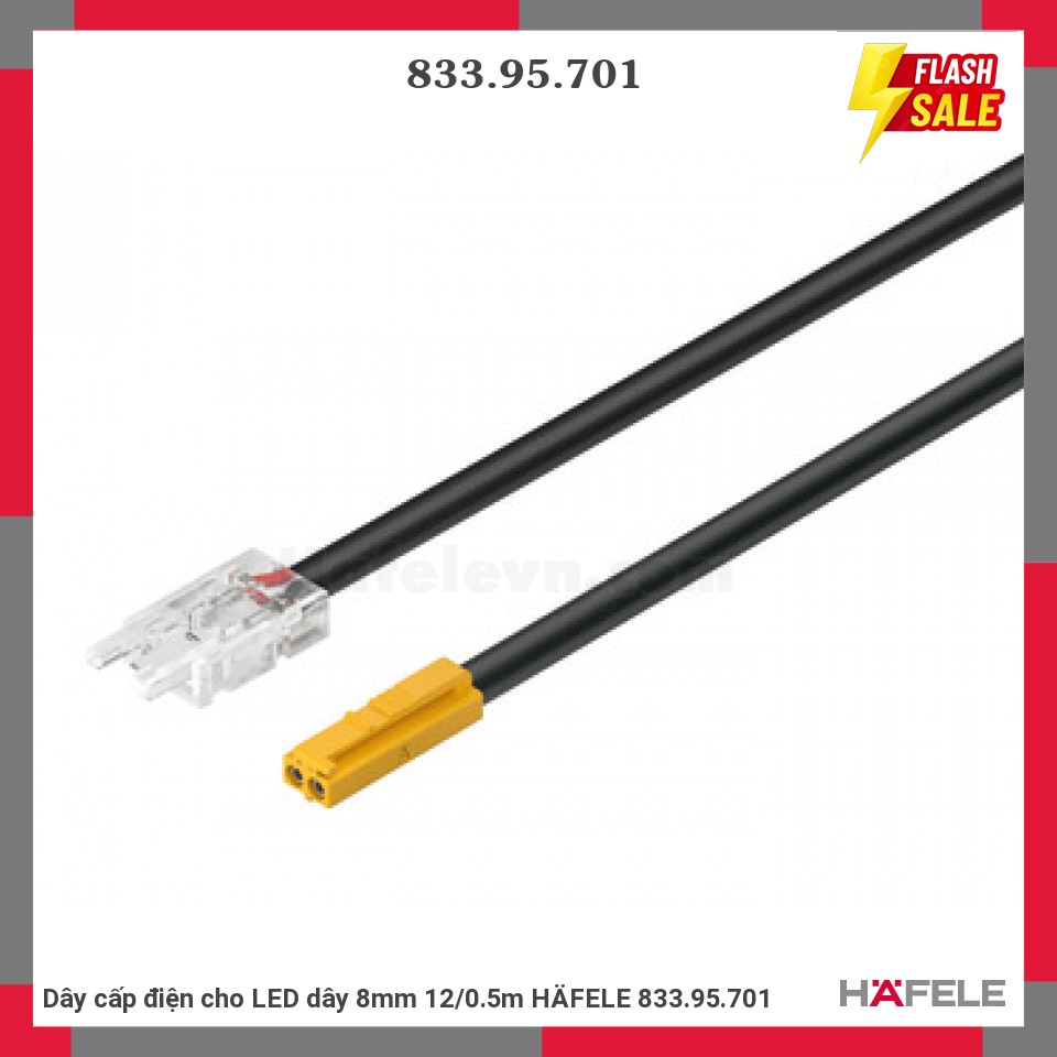 Dây cấp điện cho LED dây 8mm 12/0.5m HÄFELE 833.95.701