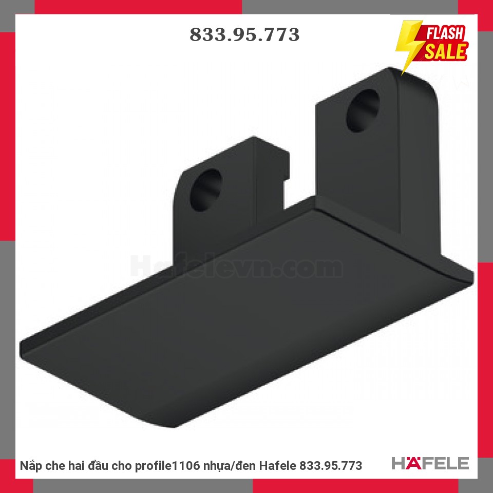 Nắp che hai đầu cho profile1106 nhựa/đen Hafele 833.95.773