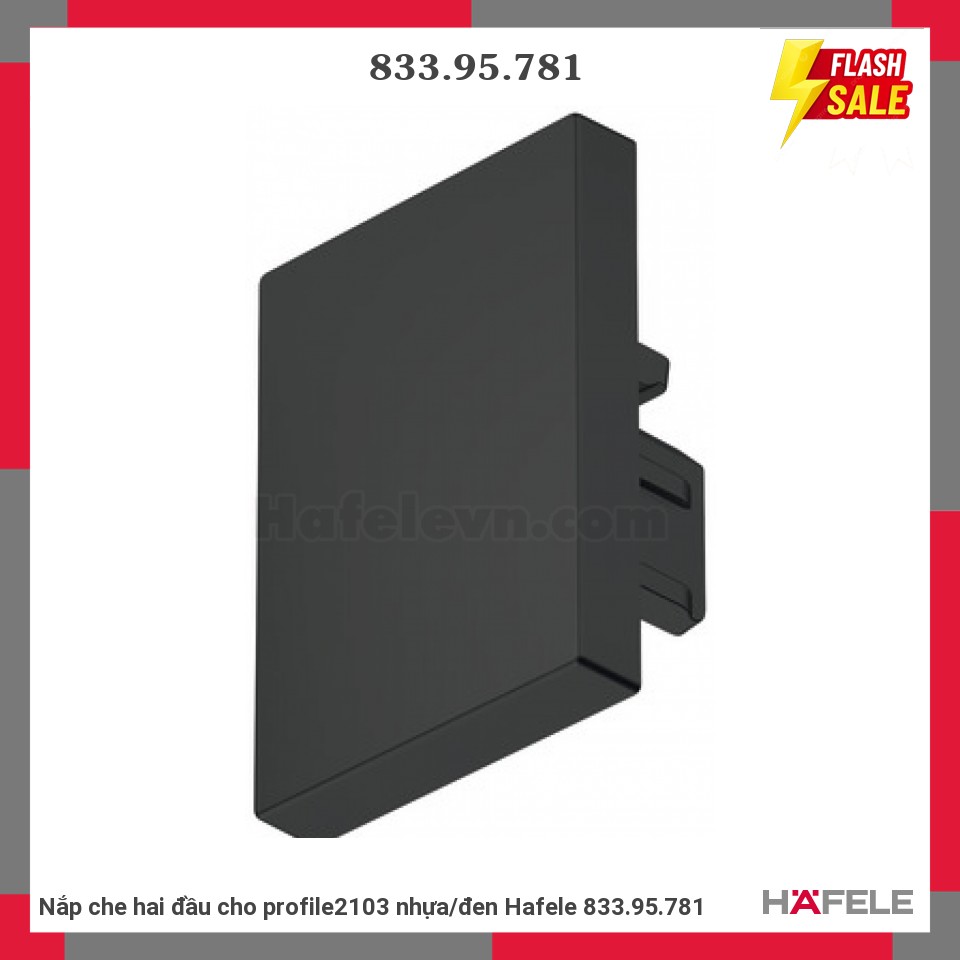 Nắp che hai đầu cho profile2103 nhựa/đen Hafele 833.95.781