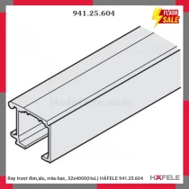 Ray trượt đơn,alu, màu bạc, 32x4000(HxL) HÄFELE 941.25.604