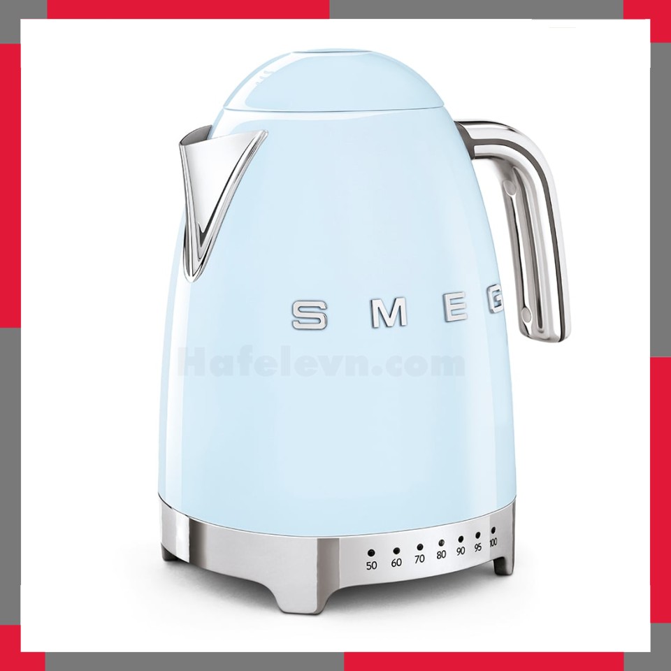 Ấm đun siêu tốc có nhiệt độ hiệu Smeg model KLF04PBEU màu xanh blue