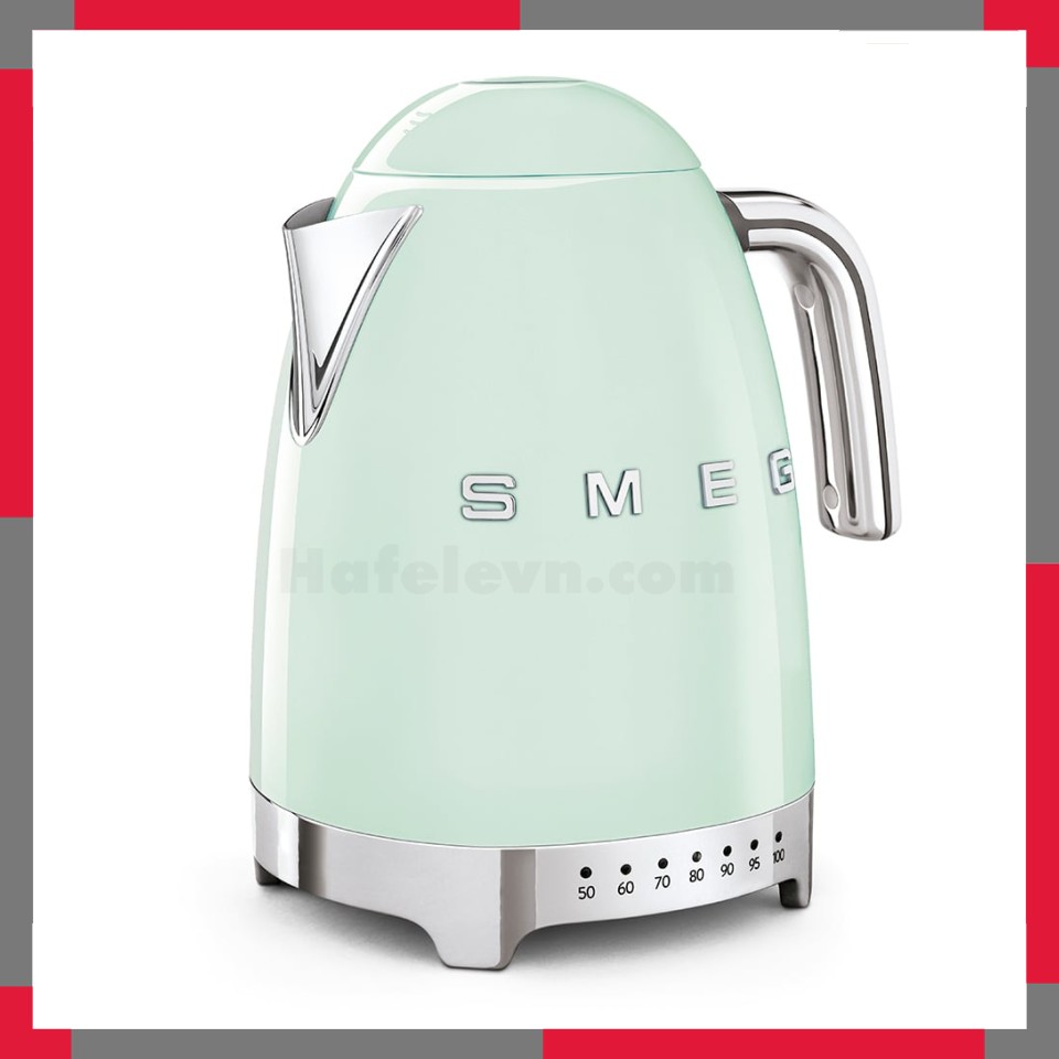 Ấm đun siêu tốc có nhiệt độ hiệu Smeg model KLF04PGEU màu xanh mint
