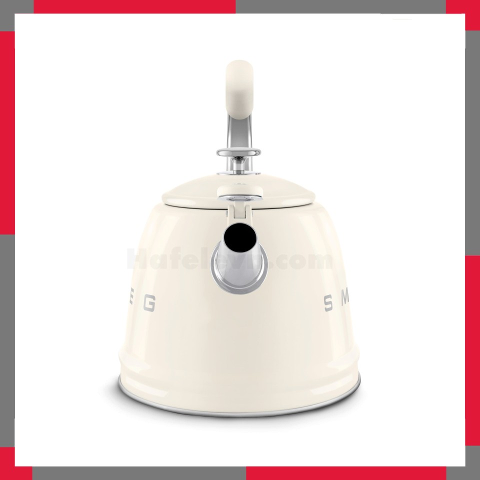 Ấm đun từ thổi sáo hiệu Smeg model WKF01CREU, màu kem
