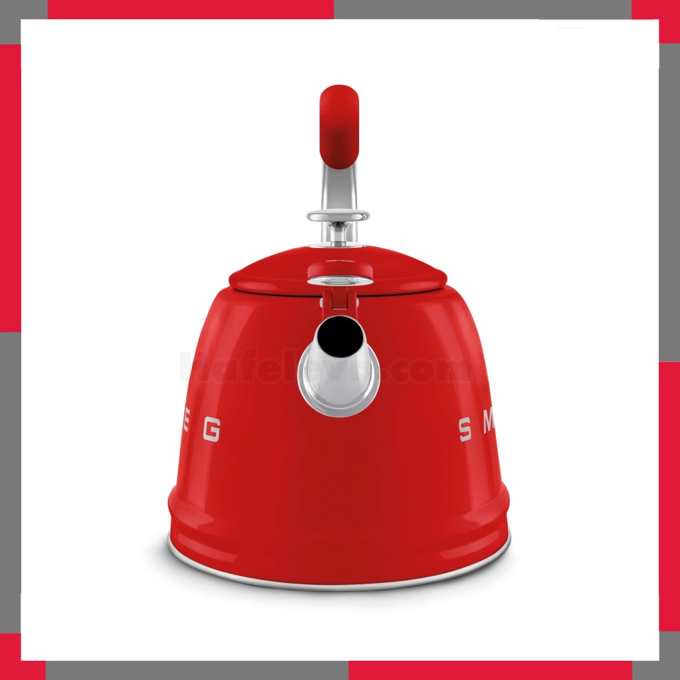 Ấm đun từ thổi sáo hiệu Smeg model WKF01RDEU, màu đỏ