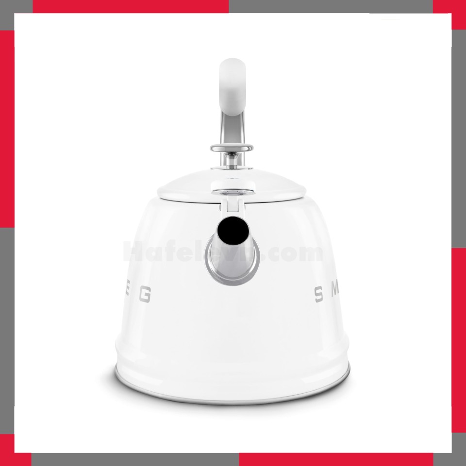 Ấm đun từ thổi sáo hiệu Smeg model WKF01WHEU, màu trắng