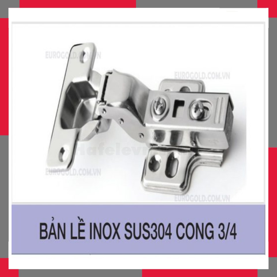 Bản Lề Cong 3/4 Inox 304 EuroGold WP03
