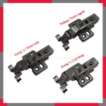 Bản Lề Kính Giảm Chấn Cong 3/4 EuroGold EWG103