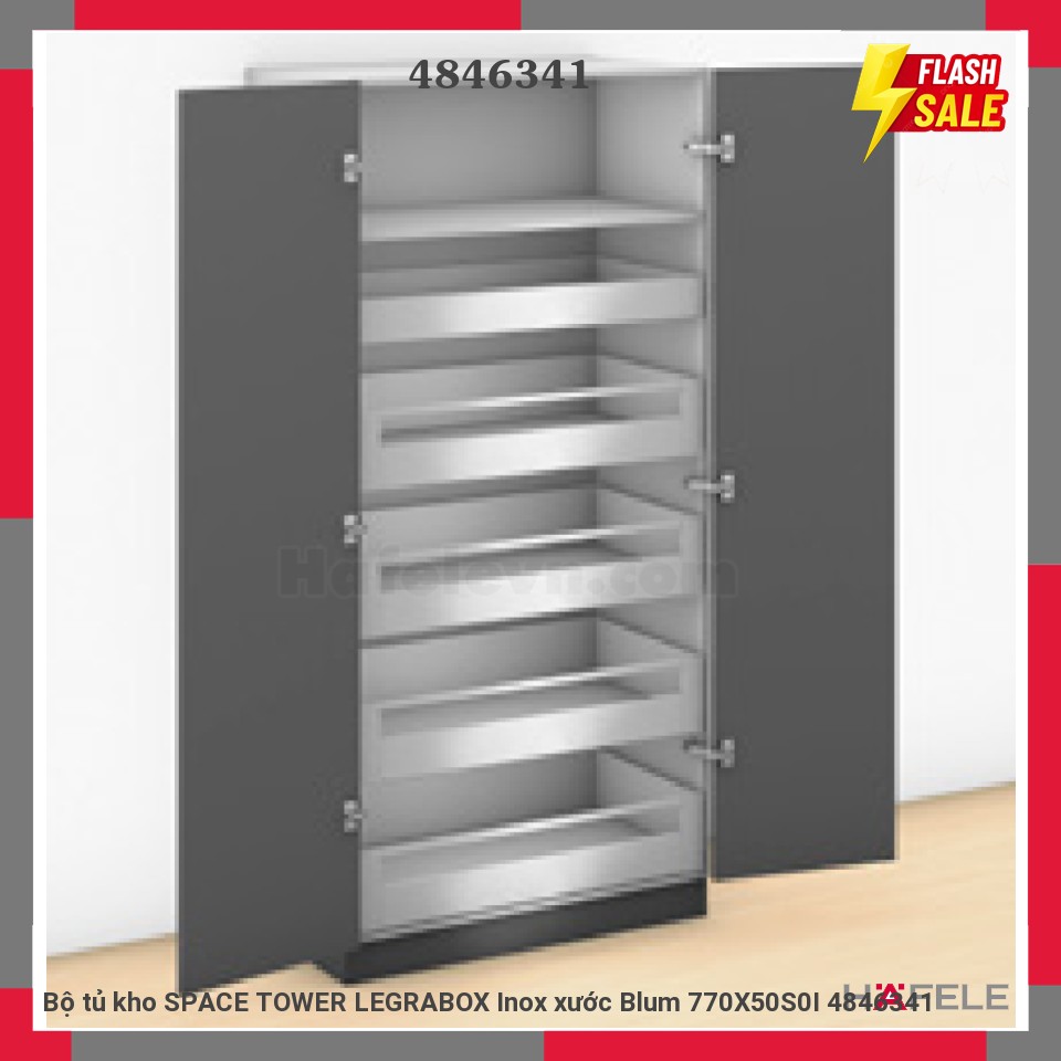 Bộ tủ kho SPACE TOWER LEGRABOX Inox xước Blum 770X50S0I 4846341