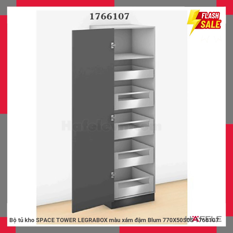 Bộ tủ kho SPACE TOWER LEGRABOX màu xám đậm Blum 770X50S0S 1766107