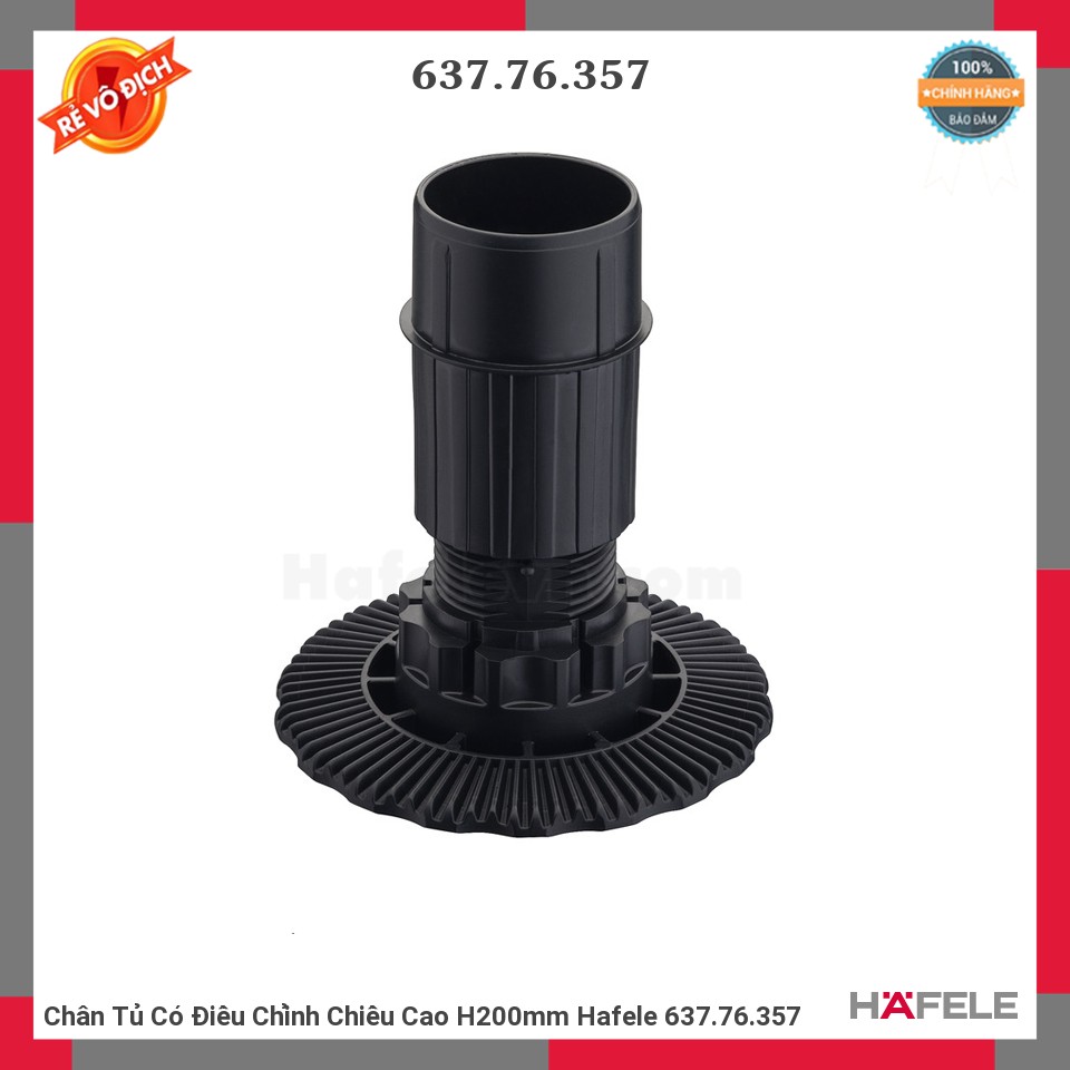 Chân Tủ Có Điều Chỉnh Chiều Cao H200mm Hafele 637.76.357