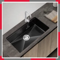 Chậu Rửa Bát Chống Xước 1 Hố âm Inox 304 Phủ Pvd Màu đen EuroGold EUC18045GD