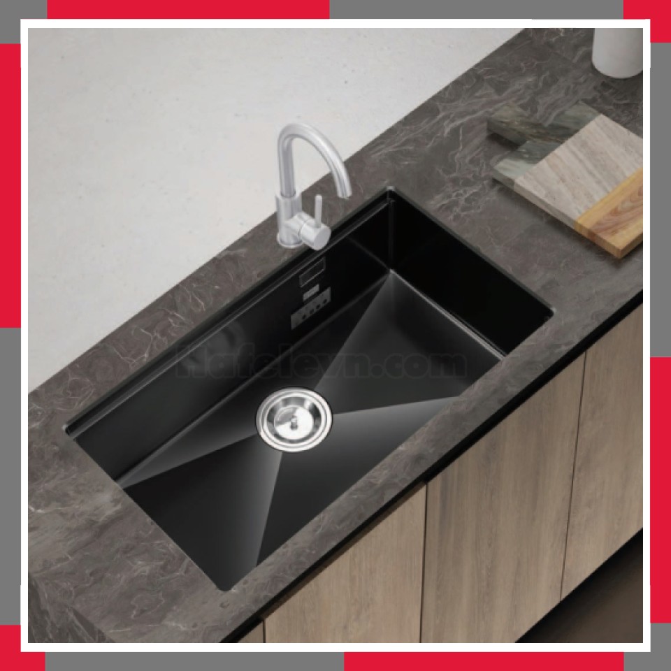 Chậu Rửa Bát Chống Xước 1 Hố âm Inox 304 Phủ Pvd Màu đen EuroGold EUC18045GD