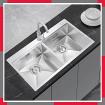 Chậu Rửa Bát Chống Xước 2 Hố Inox 304 EuroGold EUC28250GA