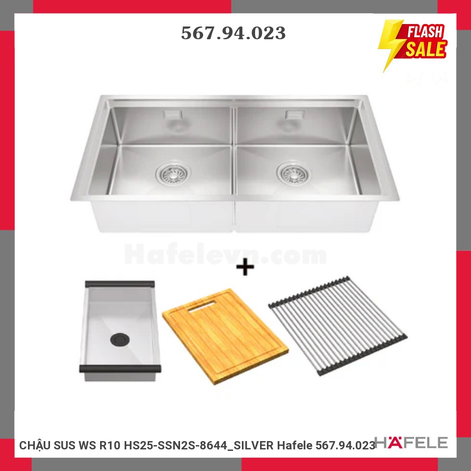 CHẬU SUS WS R10 HS25-SSN2S-8644_SILVER Hafele 567.94.023