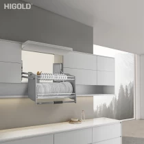 GIÁ BÁT ĐĨA NÂNG HẠ - GỒM HỘP ĐỰNG ĐŨA THÌA HiGold 401331