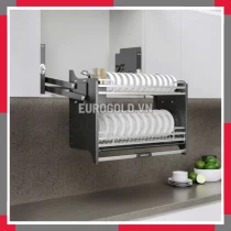 Giá Bát đĩa Nâng Hạ Inox 304 Khung Màu Ghi EuroGold EVI170G