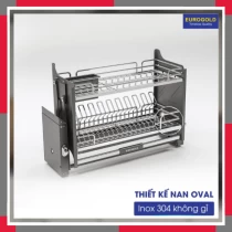 Giá Bát đĩa Nâng Hạ Inox 304 Nan Oval EuroGold EPV9090Pro