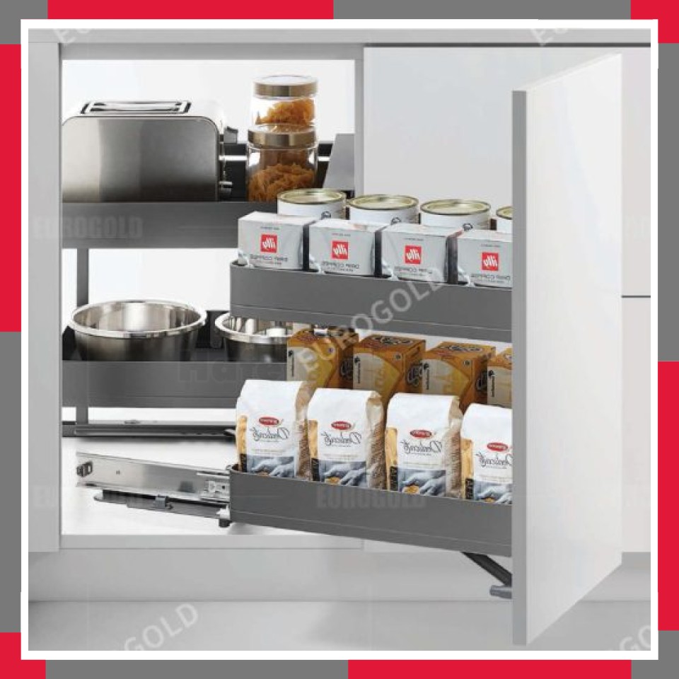 Giá Góc Liên Hoàn Mở Phải Nhôm Cao Cấp Ghi đậm EuroGold EUM102G