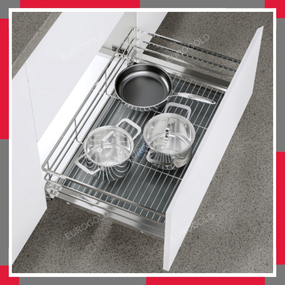 Giá Xoong Nồi Inox 304 Gắn Cánh âm Tủ EuroGold EP70B
