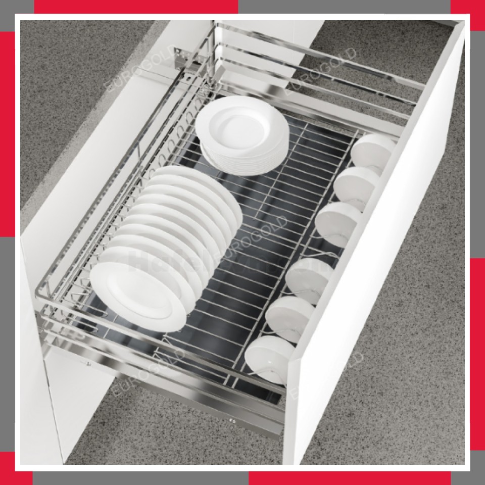 Giá Xoong Nồi,bát đĩa Inox 304 Nan Dẹt EuroGold EP60