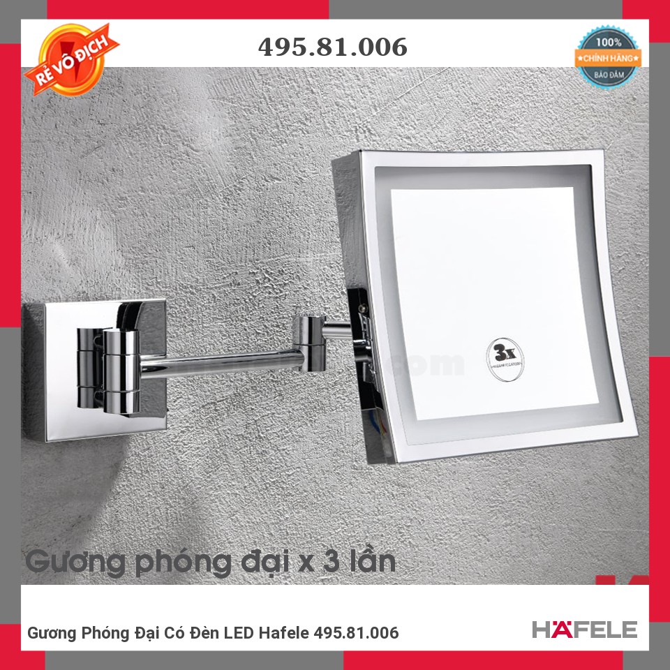 Gương Phóng Đại Có Đèn LED Hafele 495.81.006