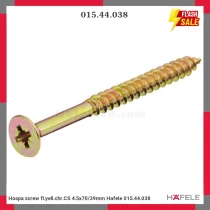Hospa screw fl.yell.chr.CS 4.5x70/39mm Hafele 015.44.038
