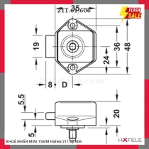 KHOÁ NHẤN MINI 15MM Hafele 211.61.606