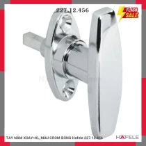 TAY NẮM XOAY=KL,MÀU CROM BÓNG Hafele 227.12.456
