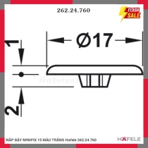 NẮP ĐẬY MINIFIX 15 MÀU TRẮNG Hafele 262.24.760
