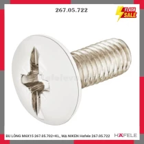 BU LÔNG M6X15 267.05.702=KL, MẠ NIKEN Hafele 267.05.722