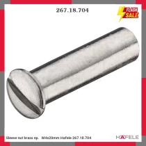 Sleeve nut brass np.   M4x20mm Hafele 267.18.704
