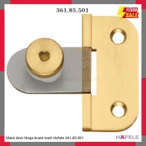 Glass door hinge brass matt Hafele 361.85.501