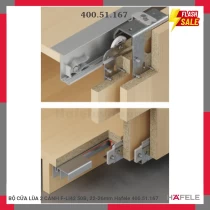 BỘ CỬA LÙA 2 CÁNH F-Li42 50B, 22-26mm Hafele 400.51.167