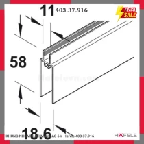 KHUNG NHÔM DƯỚI MÀU BẠC 6M Hafele 403.37.916