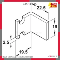 Slido F-Li42 follower rear Hafele 405.11.225