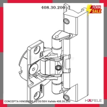 CONCEPTA HINGE FOR 25/30/50H Hafele 408.30.200