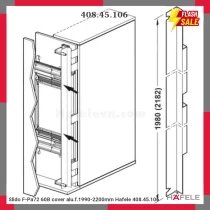 Slido F-Pa72 60B cover alu.f.1990-2200mm Hafele 408.45.106