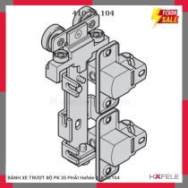 BÁNH XE TRƯỢT BỘ PK 35 PHẢI Hafele 410.26.104