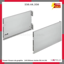 Drawer Vionaro alu.graphite    249/500mm Hafele 550.44.350
