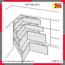 Cc.fr./rp.ho.TBX M grey Hafele 555.06.213