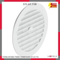 THÔNG GIÓ MÀU TRẮNG 123MM Hafele 571.67.718